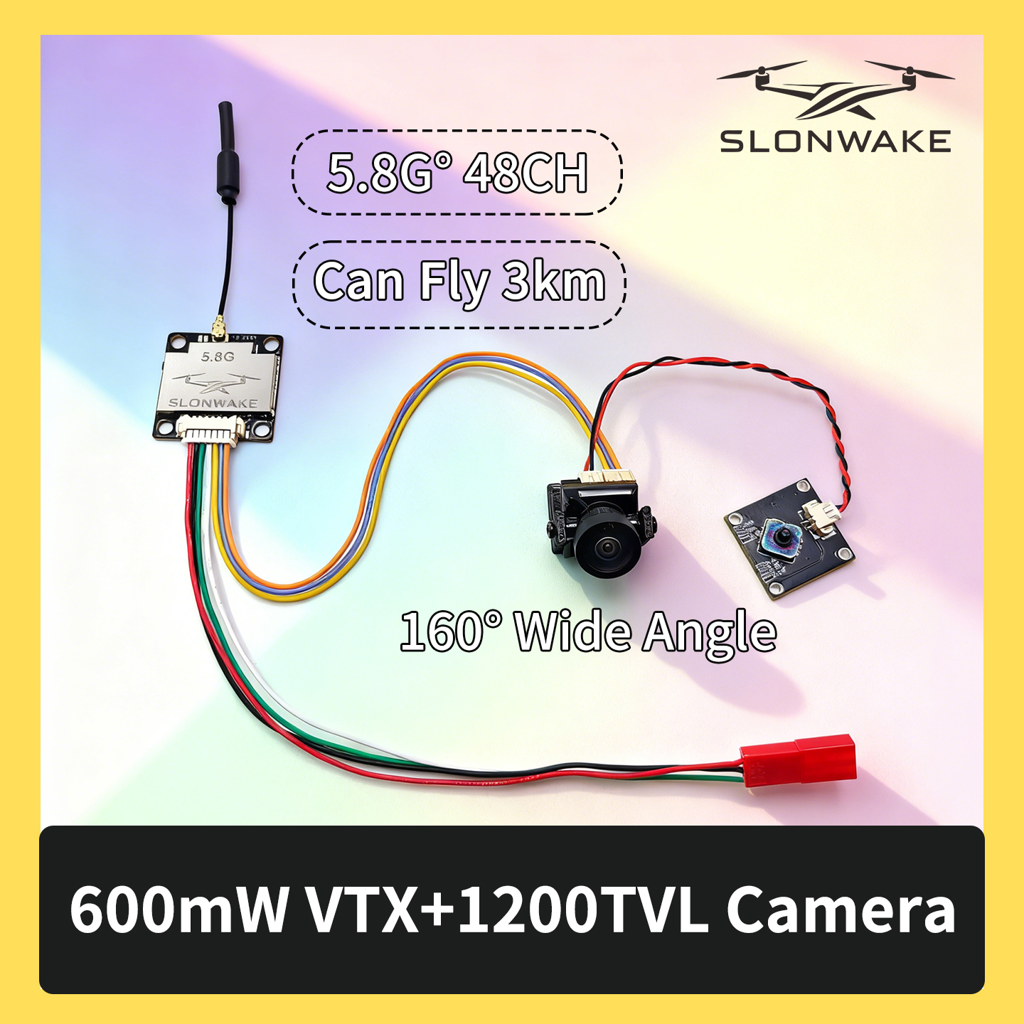 - Remote Control (Rc) Drone - SLONWAKE 5.8G 600mW 7-24V FPV Video