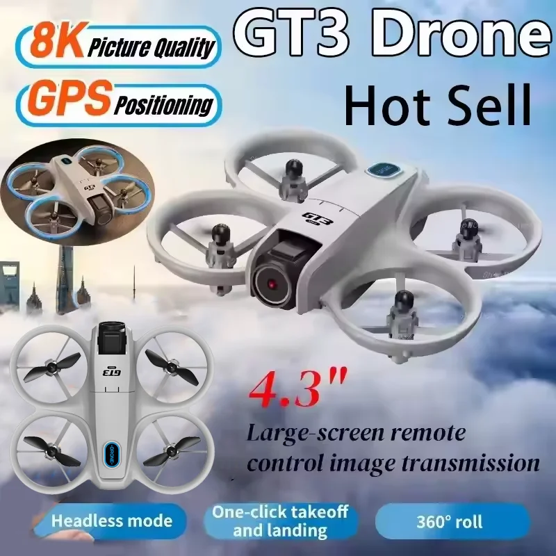 Rc Drone Uav - GT3 Drone 8K HD Dual Cameras