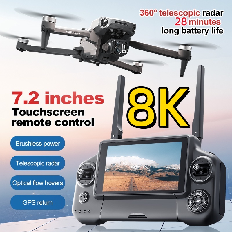 8K 3 Axis Gimbal Brushless 7.2 - Drone Kf Rc reseña y precio