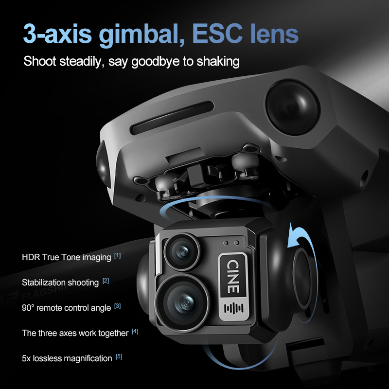 8K 3 Axis Gimbal Brushless 7.2 - Drone Kf Rc reseña y precio