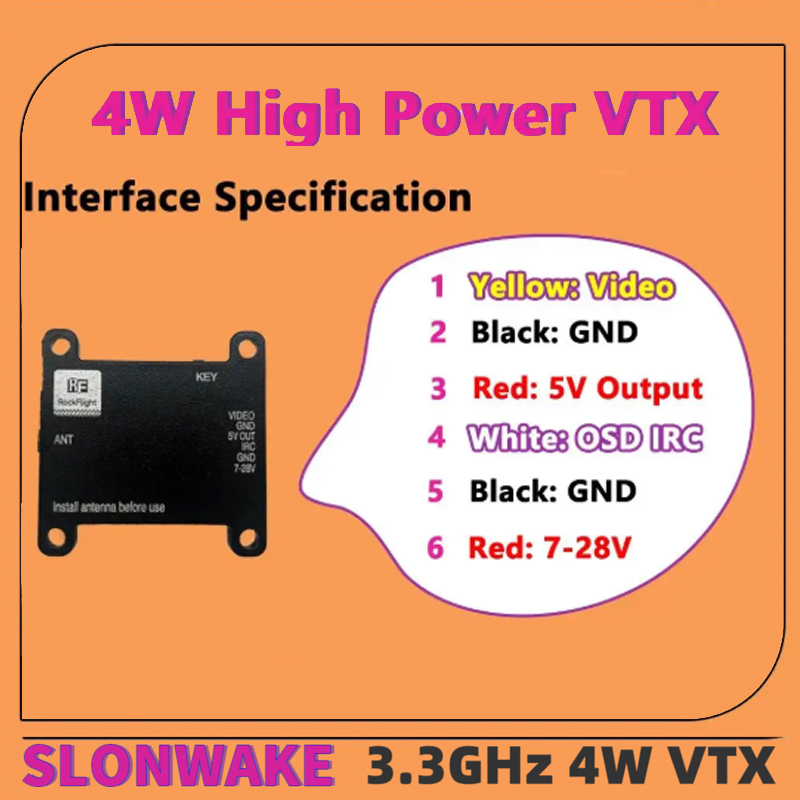 SLONWAKE FPV 3.3G 16CH 4000mW  - - Remote Control (Rc) Drone reseña y precio