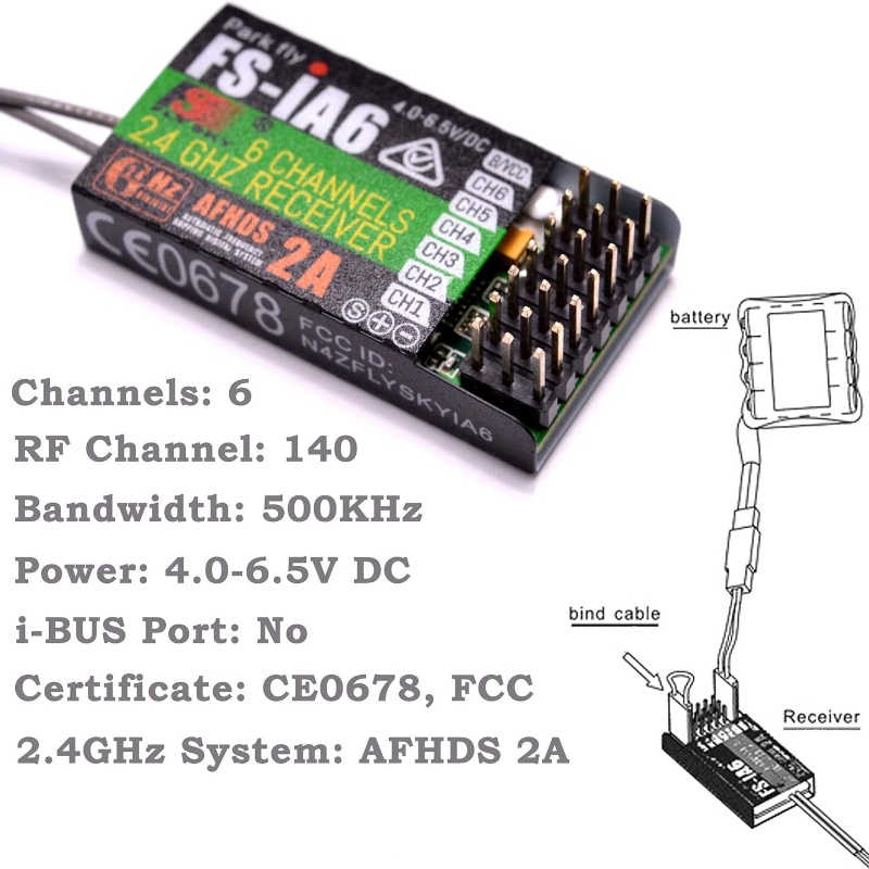 Flysky FS-IA6 Receiver 6CH Dua - - Remote Control (Rc) Drone reseña y precio