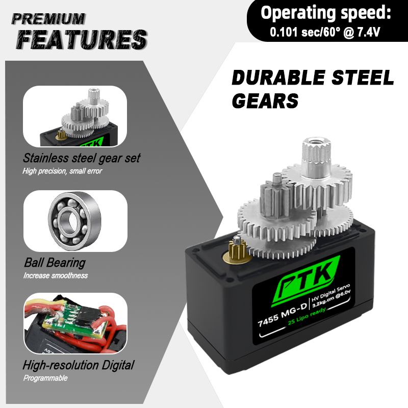 PTK 7455MG-D servo 12g Digital - Drone Rc Aircraft reseña y precio