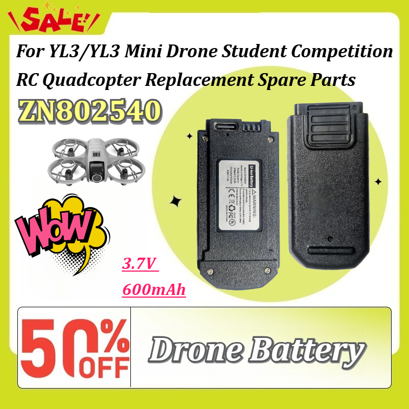 ZN802540 3.7V 600mAh Liion Rec - Drone Rc Yl3 reseña y precio