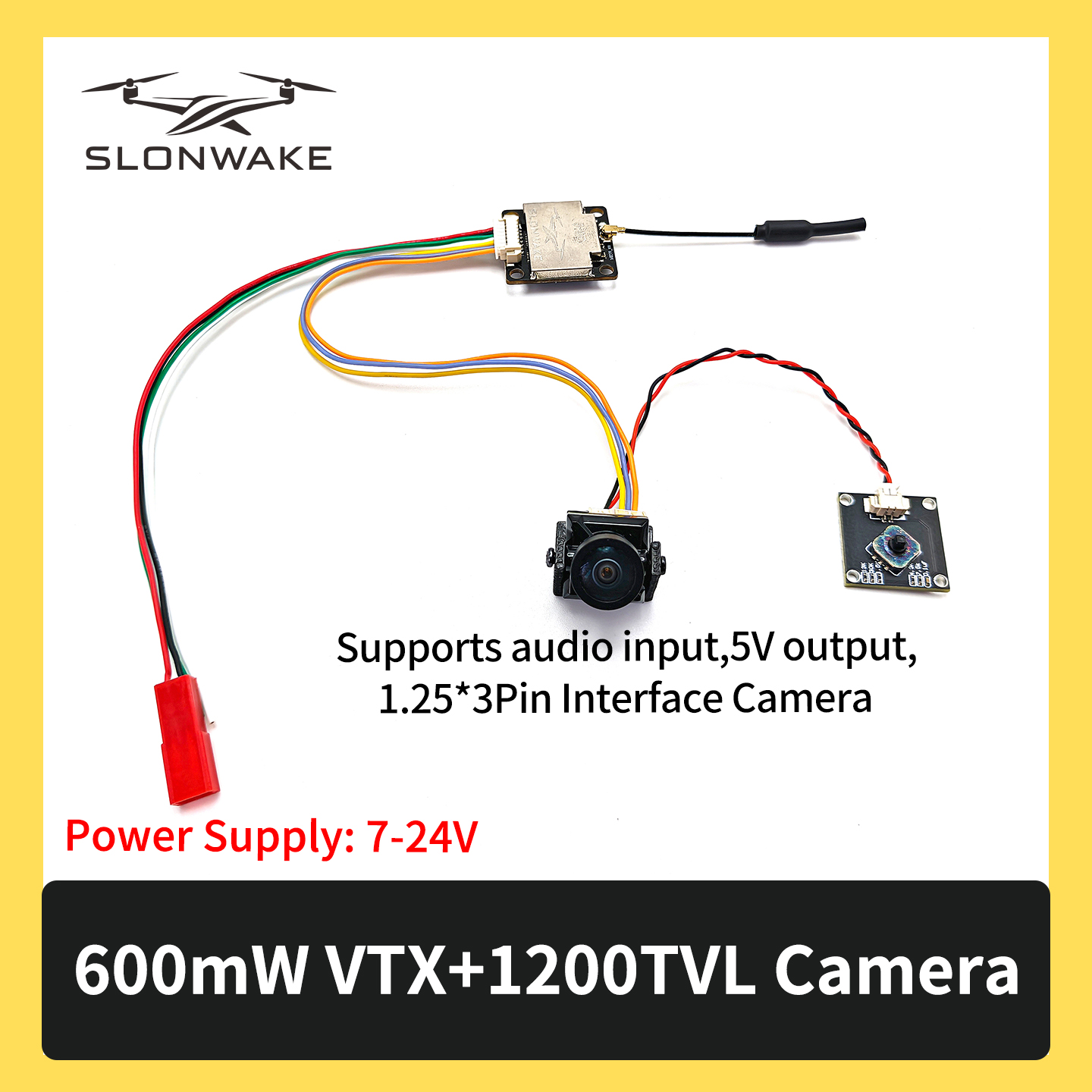 SLONWAKE 5.8G 600mW 7-24V FPV  - - Remote Control (Rc) Drone reseña y precio