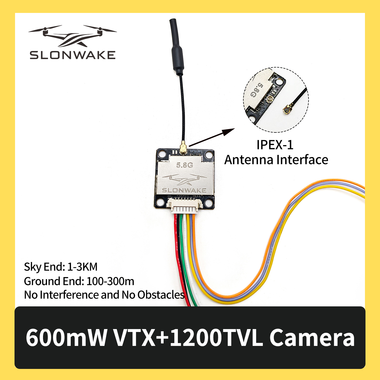 SLONWAKE 5.8G 600mW 7-24V FPV  - - Remote Control (Rc) Drone reseña y precio