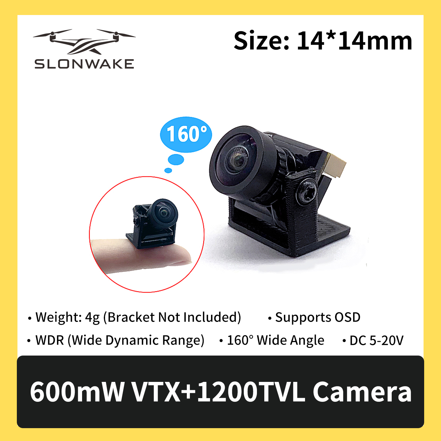 SLONWAKE 5.8G 600mW 7-24V FPV  - - Remote Control (Rc) Drone reseña y precio