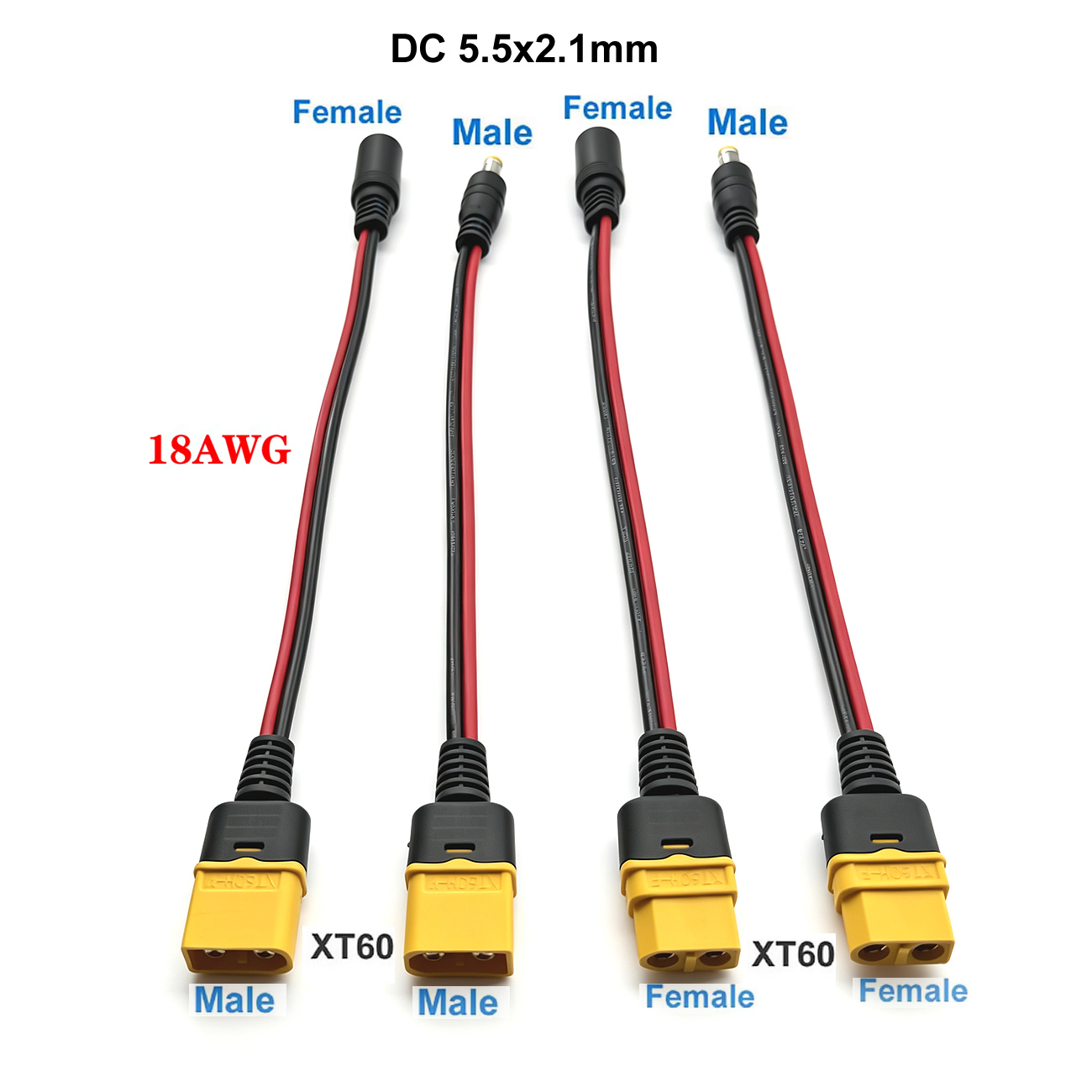 XT60 Plug Female Male To DC 5. - Drone Rc Car Hybrid reseña y precio