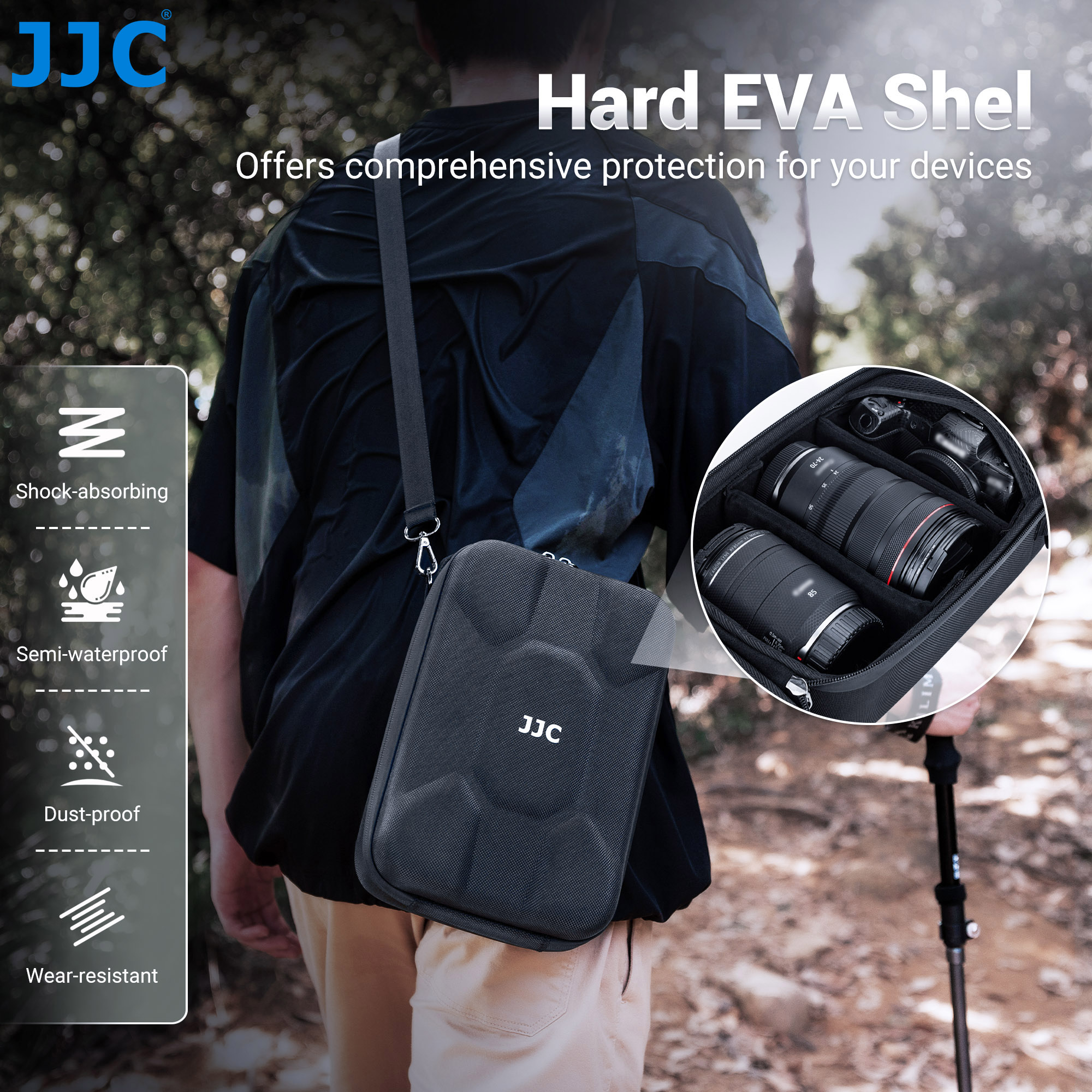 JJC Camera Case Hard Shell Tra - Drone Rc Controller Belt reseña y precio