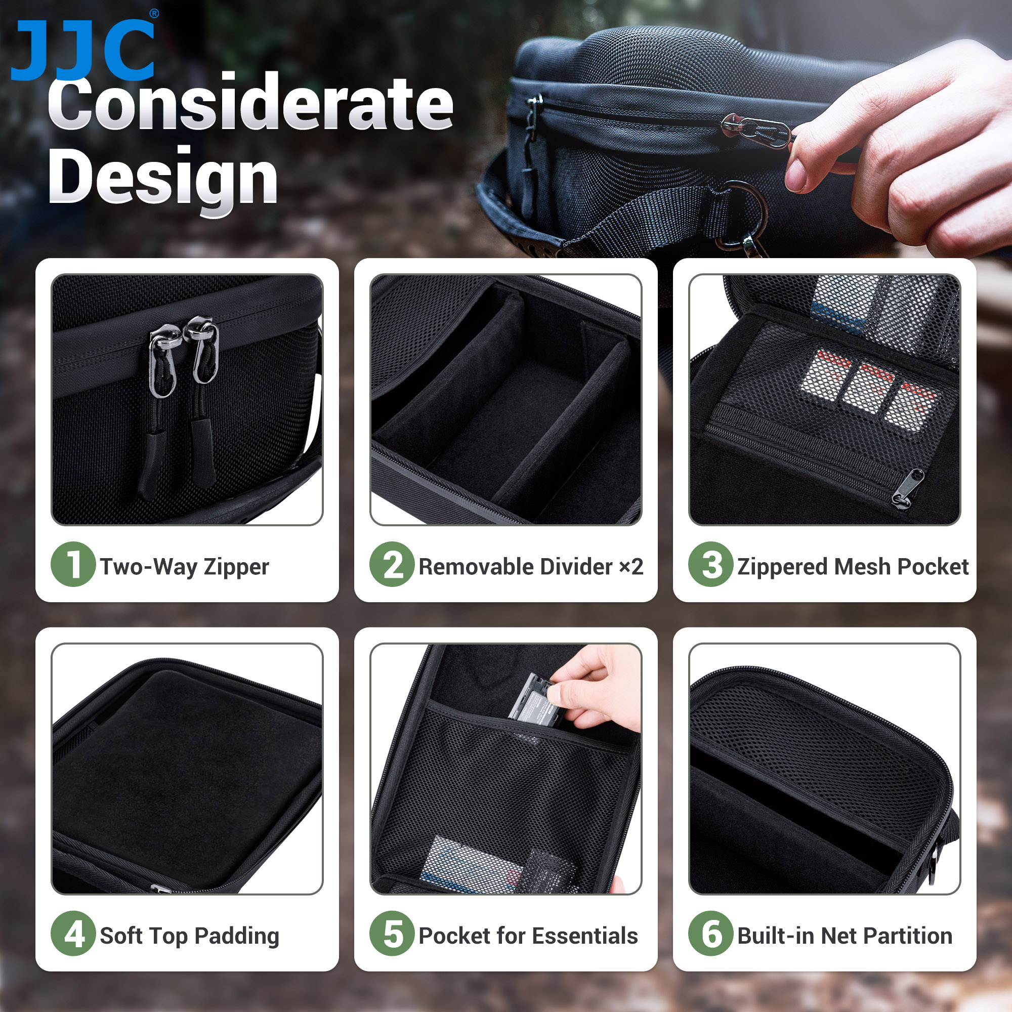 JJC Camera Case Hard Shell Tra - Drone Rc Controller Belt reseña y precio