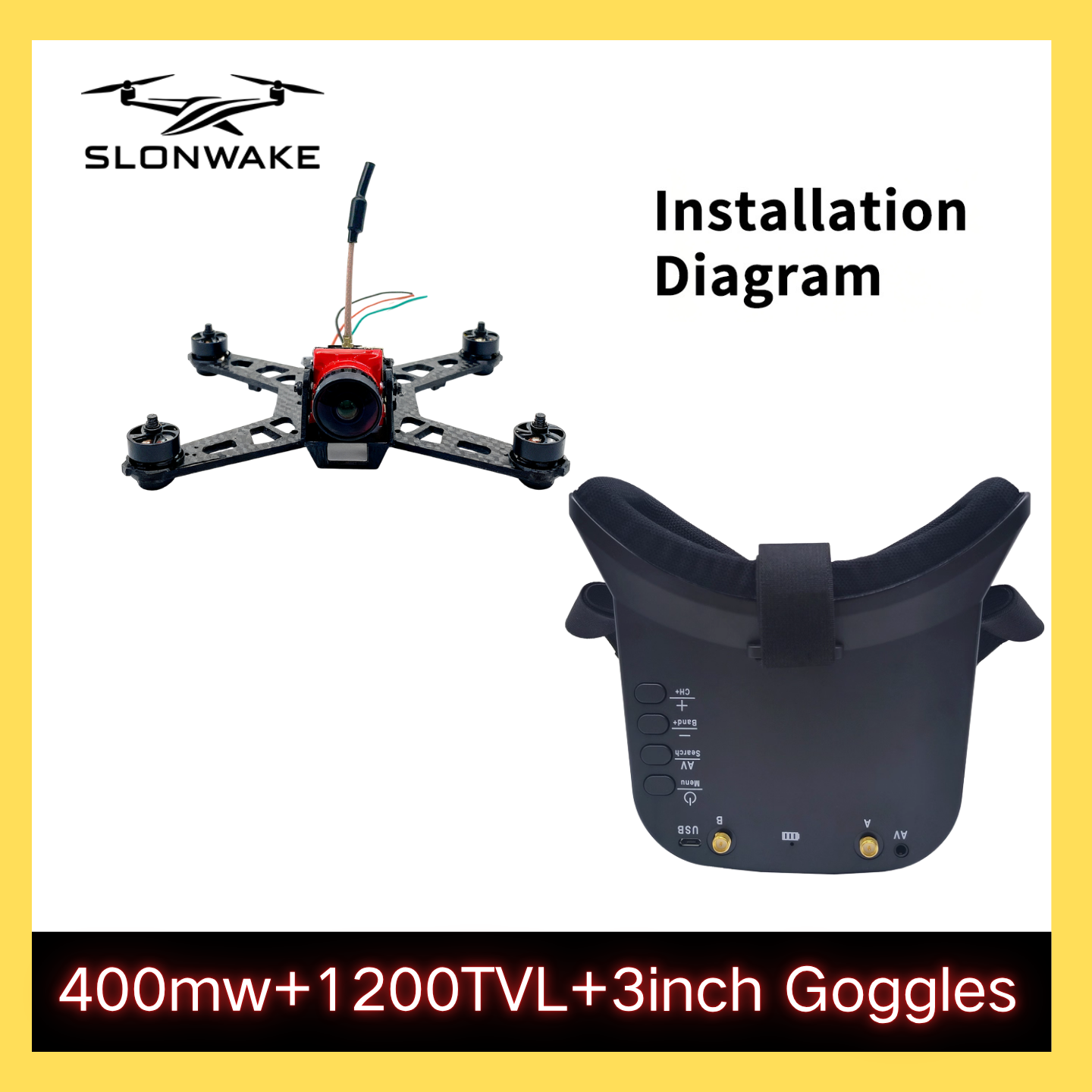SLONWAKE 5.8G 48CH FPV 400mw V - Drone Rc Aircraft reseña y precio