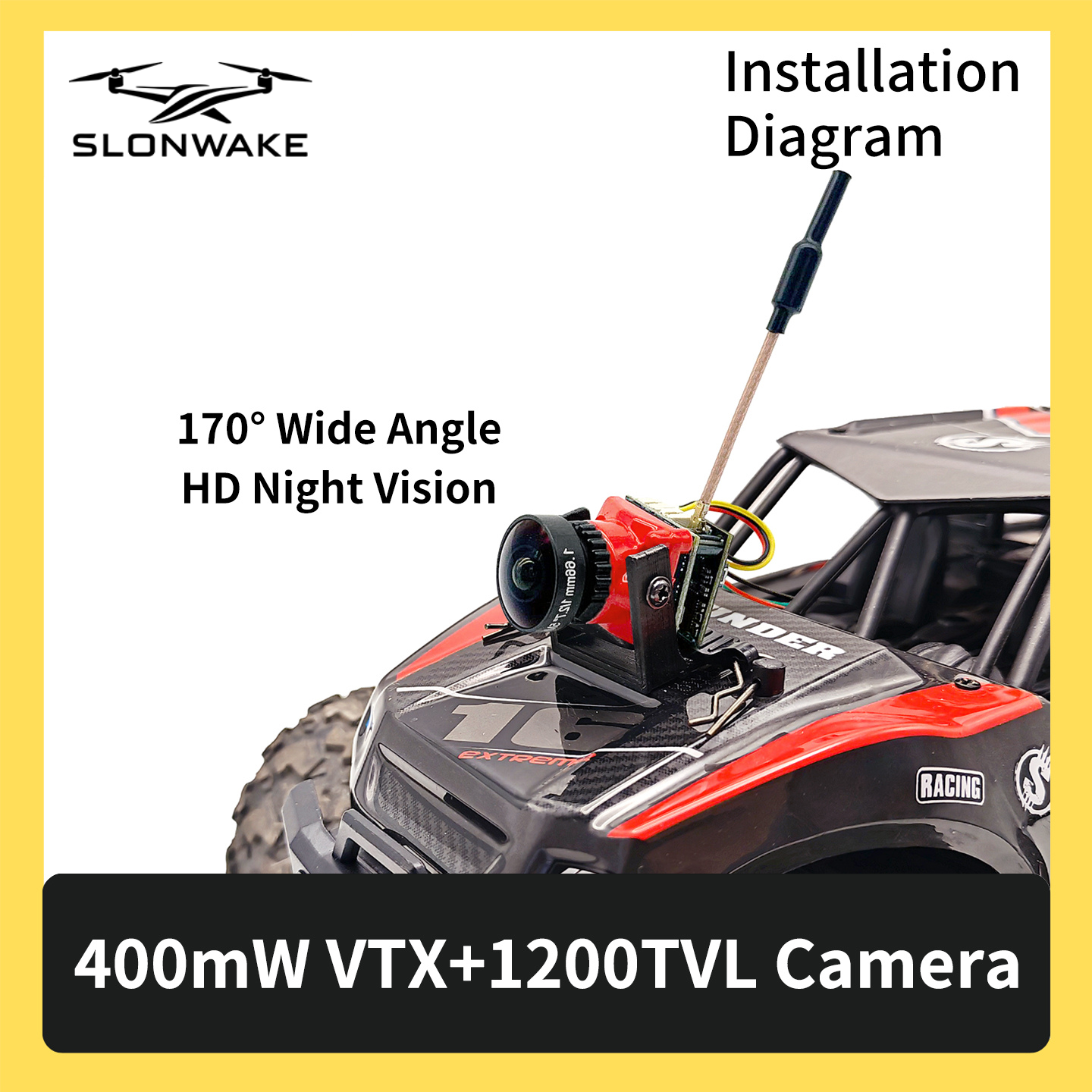 SLONWAKE 5.8G 48CH FPV 400mw V - Drone Rc Aircraft reseña y precio
