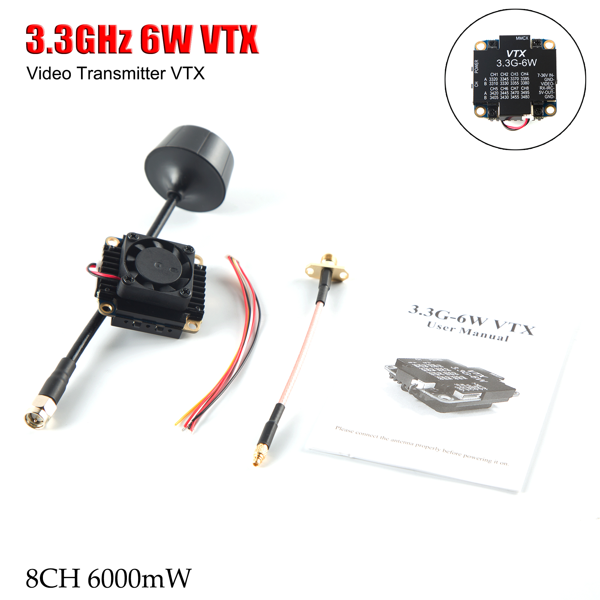 FPV Video Transmitter 3.3G 6W  - - Remote Control (Rc) Drone reseña y precio